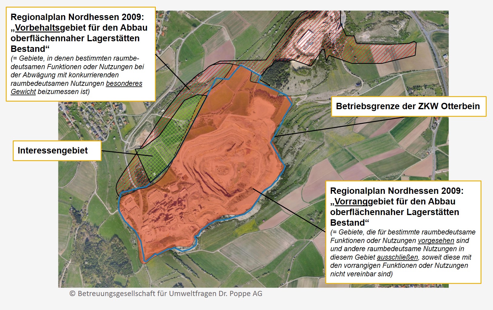 Steinbruch Erweiterung Beschriftet