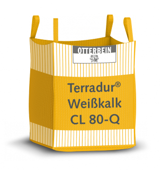 Weißkalk CL 80-Q (R3, P4), gebrannter ungelöschter Luftkalk,  Bindemittel zur Bodenverbesserung und -stabilisierung, Terradur, OTTERBEIN