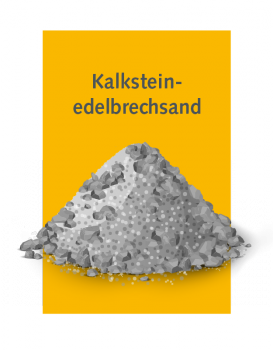 Kalksteinedelbrechsand, Auskehrsand, Zuschlagsstoff, hochwertig, definierte Körnung